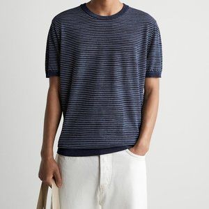 Men's striped knit T-shirt